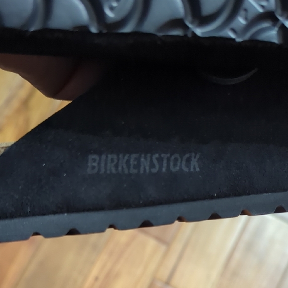 Birkenstock Black Suede Clogs with Soft Footbed - Picture 4 of 8